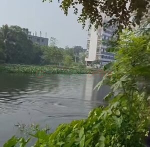 হামলা থেকে বাঁচতে পানিতে আশ্রয়