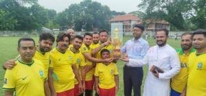 গোপালগঞ্জে সাংবাদিকদের আর্জেন্টিনা-ব্রাজিল প্রীতি ফুটবল ম্যাচ